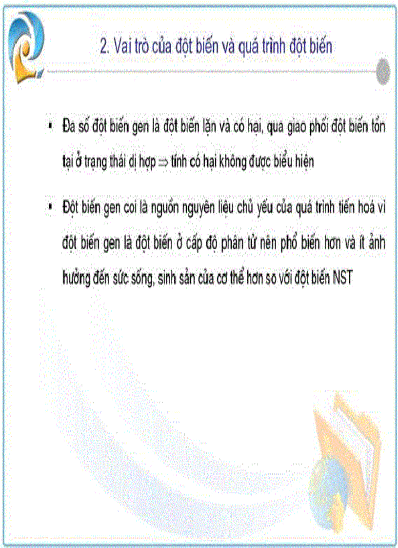 image for page Bài giảng sinh học các nhân tố tiến hóa