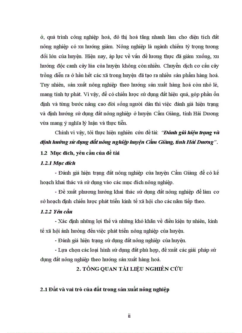 image for page Đánh giá hiện trạng và định hướng sử dụng đất nông nghiệp huyện cẩm giàng tỉnh hải dương