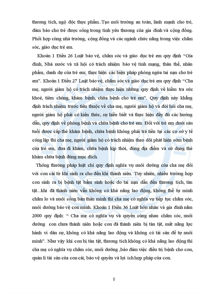 image for page Xác định nghĩa vụ của cha mẹ trước những tai nạn thương tích đối với trẻ em