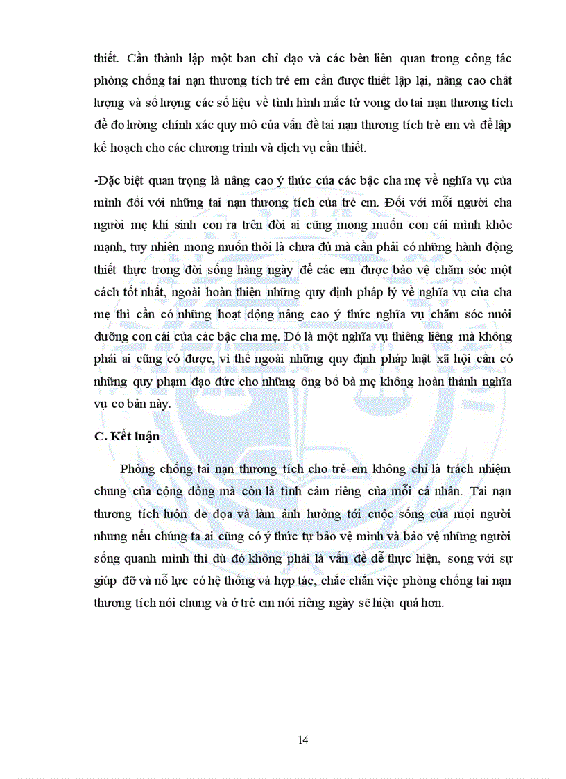 image for page Xác định nghĩa vụ của cha mẹ trước những tai nạn thương tích đối với trẻ em