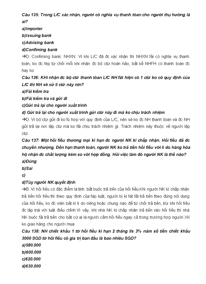 image for page Trắc nghiệm thanh toán quốc tế