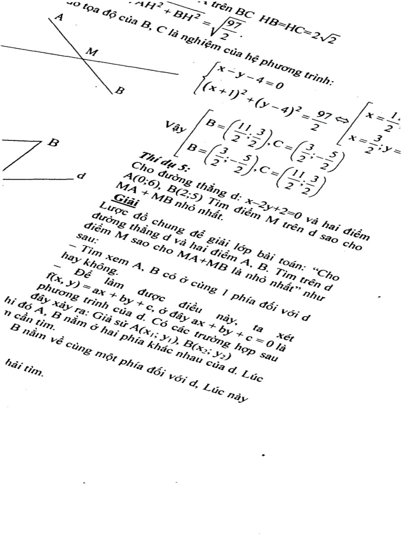 image for page Bài giảng về đường đường thảng trong mặt phẳng ôn thi đại học môn toán