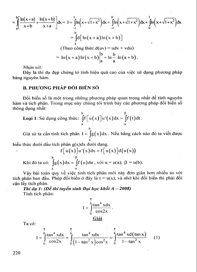 image for page Bài giảng về phép tính tích phân và ứng dụng ôn thi đại học môn toán