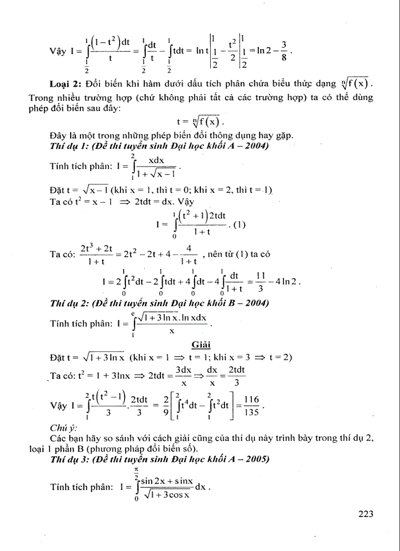 image for page Bài giảng về phép tính tích phân và ứng dụng ôn thi đại học môn toán