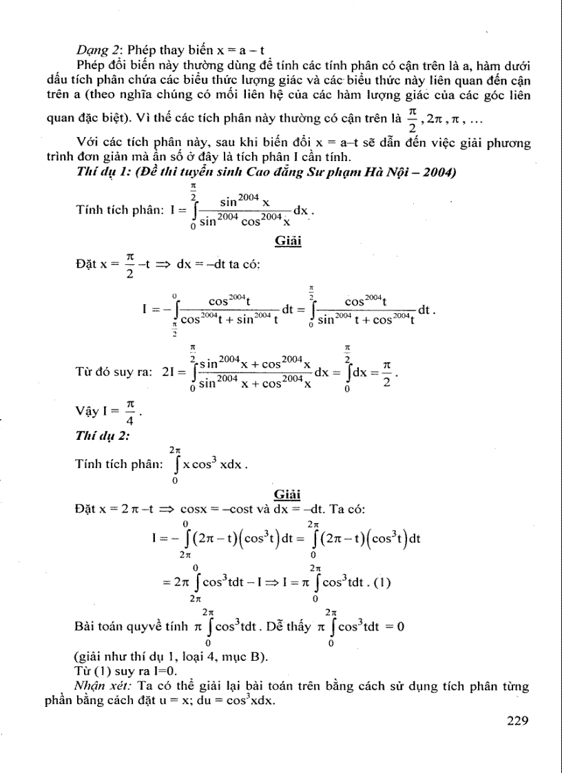 image for page Bài giảng về phép tính tích phân và ứng dụng ôn thi đại học môn toán