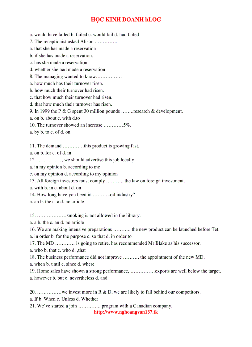 image for page Đề thi tiếng anh vào các ngân hàng