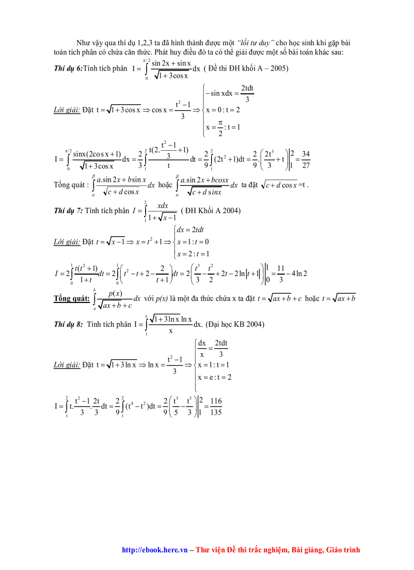 image for page Trao đổi một số cách tính tích phân đặc biệt