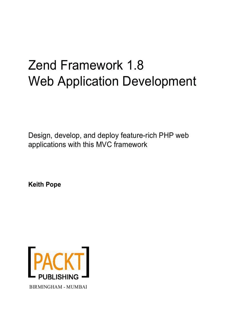 image for page Zend Framework 1 8 Web Application Development