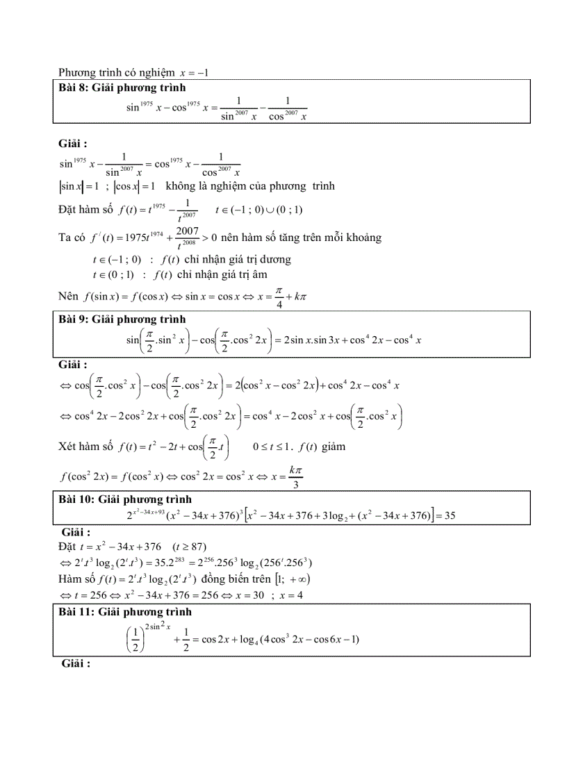 image for page Bài tập Giải phương trình hệ phương trình sử dụng đạo hàm