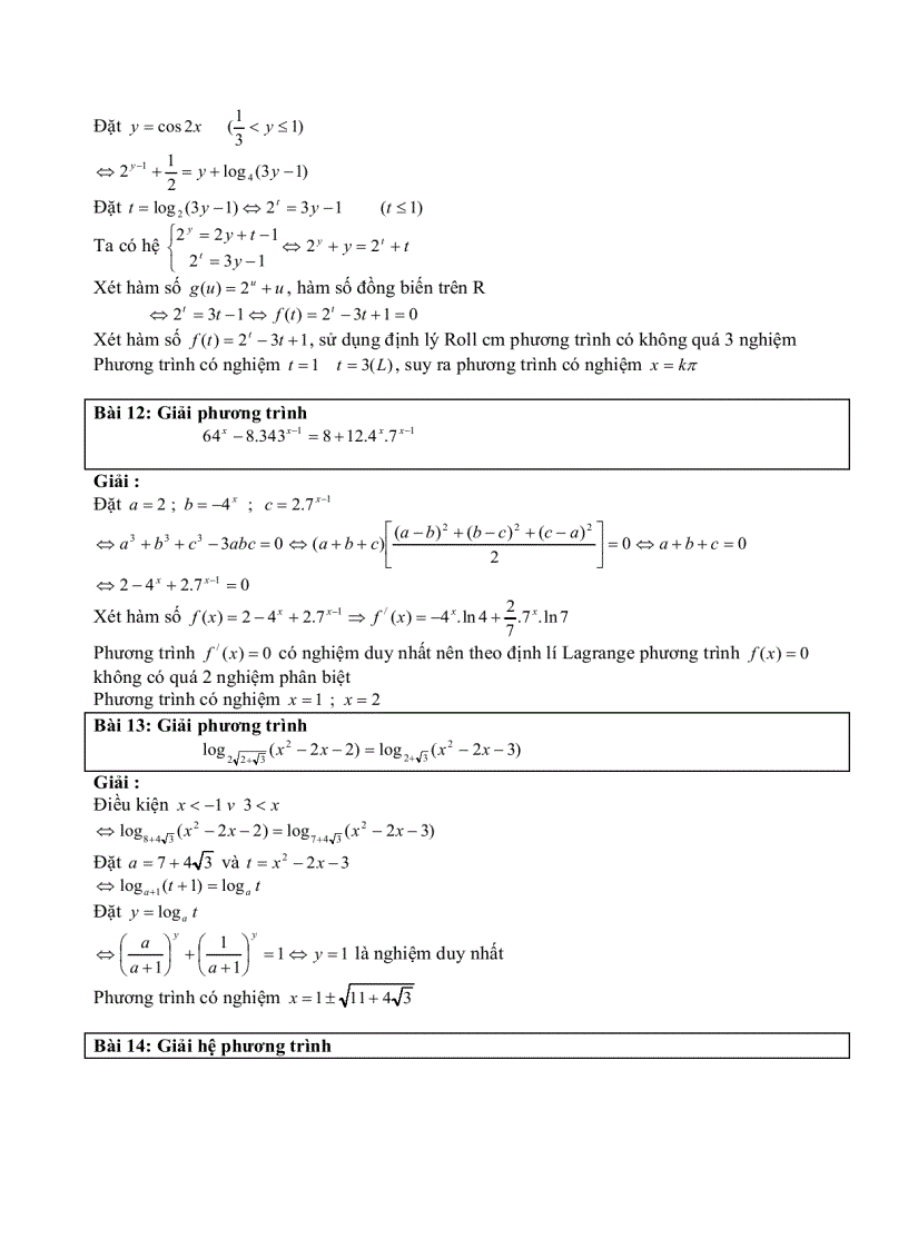 image for page Bài tập Giải phương trình hệ phương trình sử dụng đạo hàm