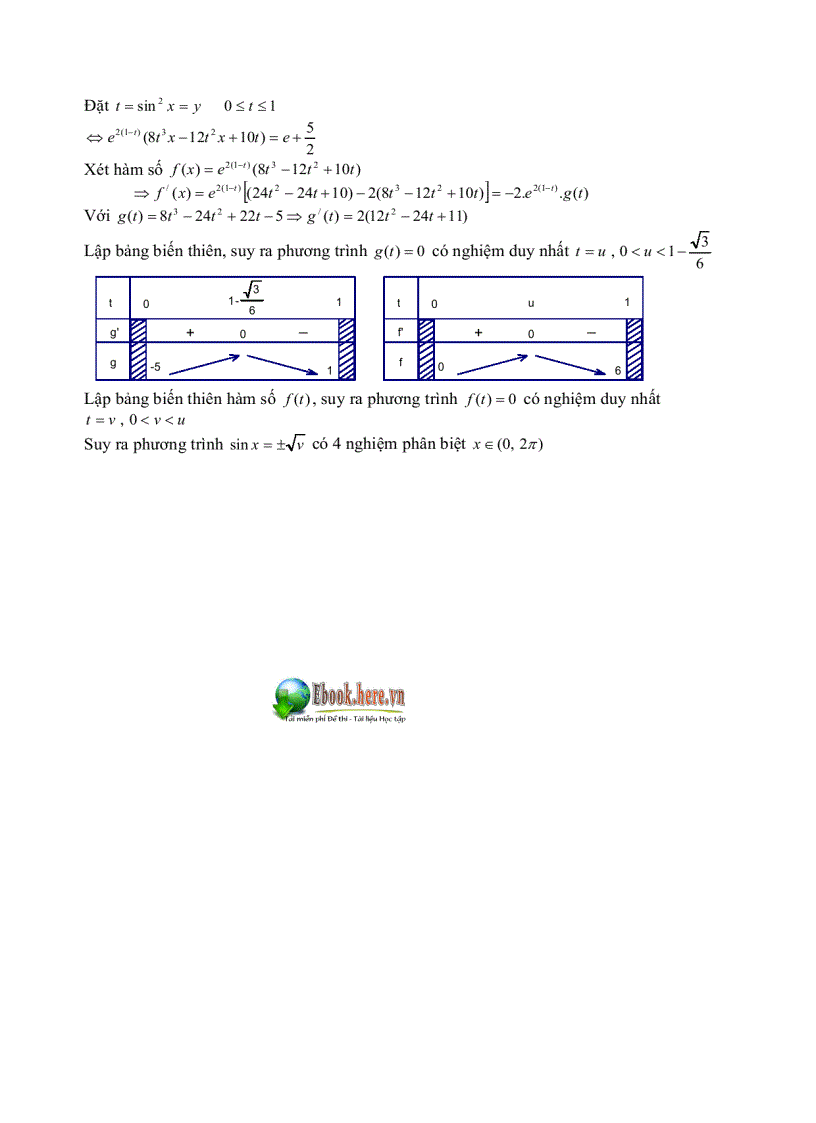 image for page Bài tập Giải phương trình hệ phương trình sử dụng đạo hàm