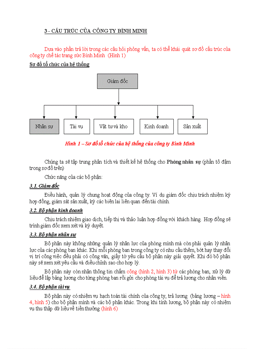 image for page Báo cáo môn học phân tích và thiết kế hệ thống Hệ thống quản lý hồ sơ chấm công và lương công ty chế tác trang sức Bình Minh