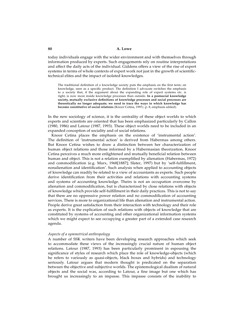 image for page Accounting information systems as knowledge objects some effects of objectualization