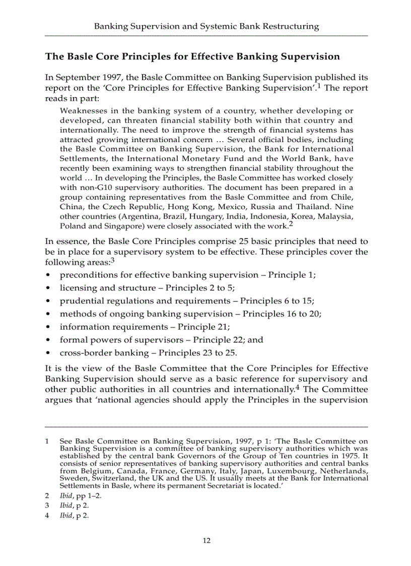 image for page Banking supervision and systemic bank restructuring An international and comparative legal perspective