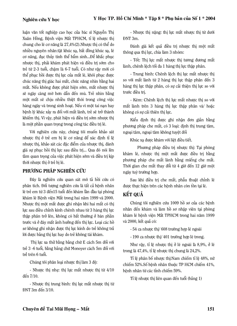 image for page Đánh giá kết quả phẫu thuật Phaco ở bệnh nhân đục thuỷ tinh thể già tại BV Mắt TP HCM