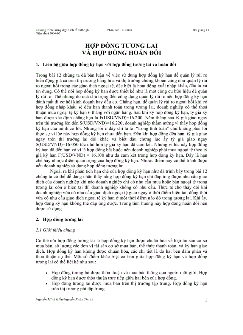 image for page Phân biệt hợp đồng tương lai và hợp đồng hoán đổi