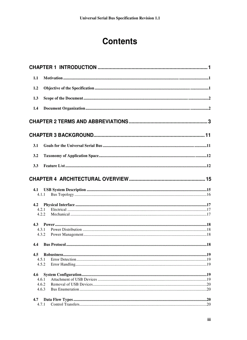 Universal Serial Bus Specification