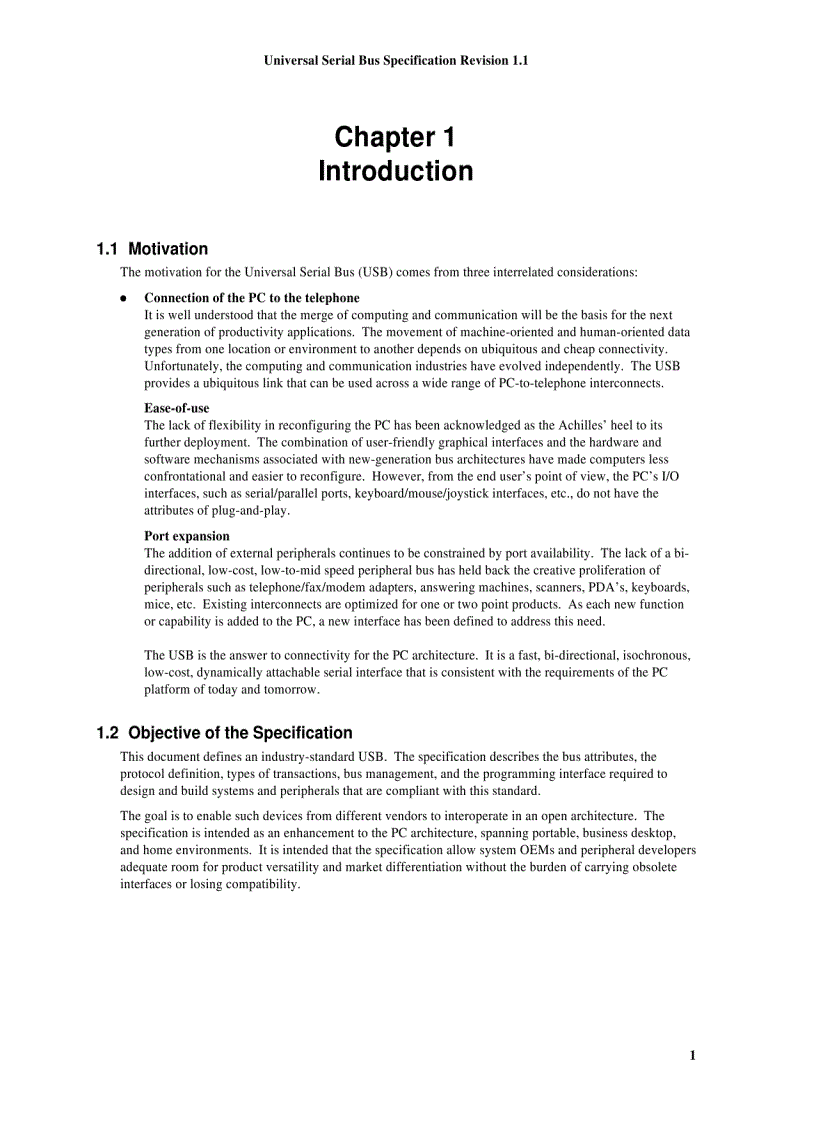 image for page Universal Serial Bus Specification