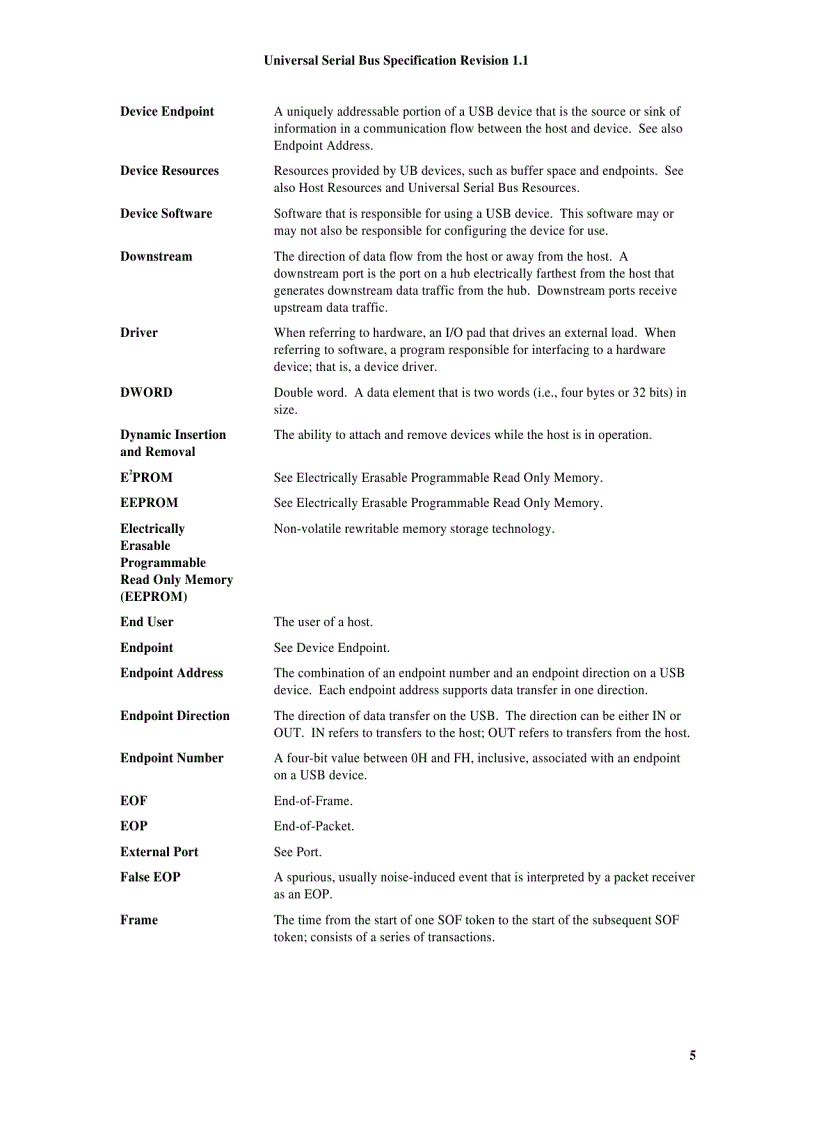 image for page Universal Serial Bus Specification