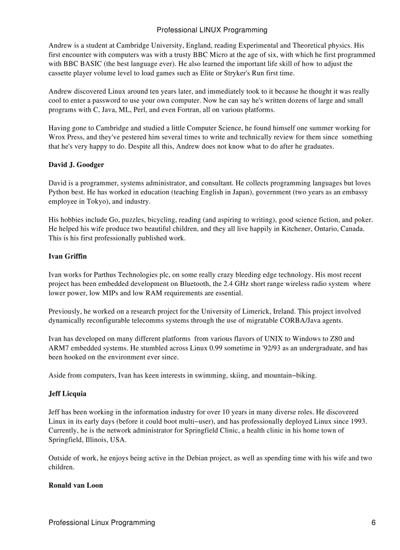 image for page Professional Linux Programming