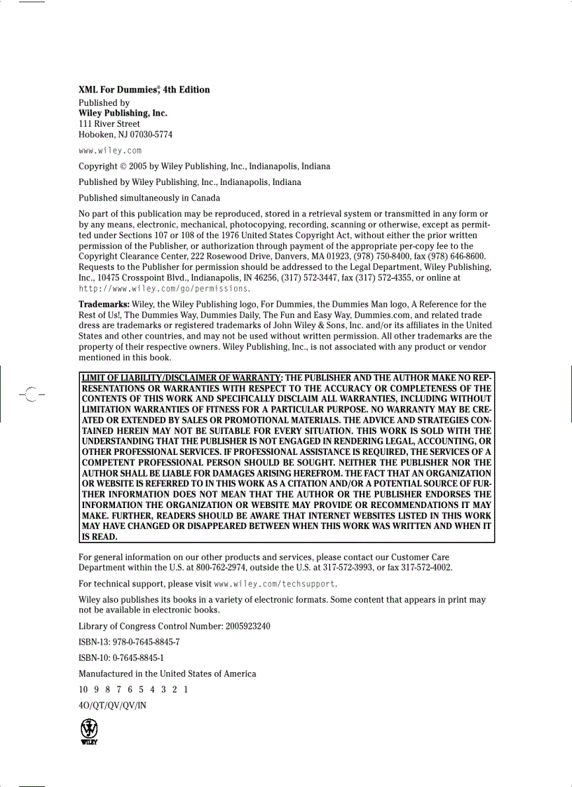 image for page XML for Dummies