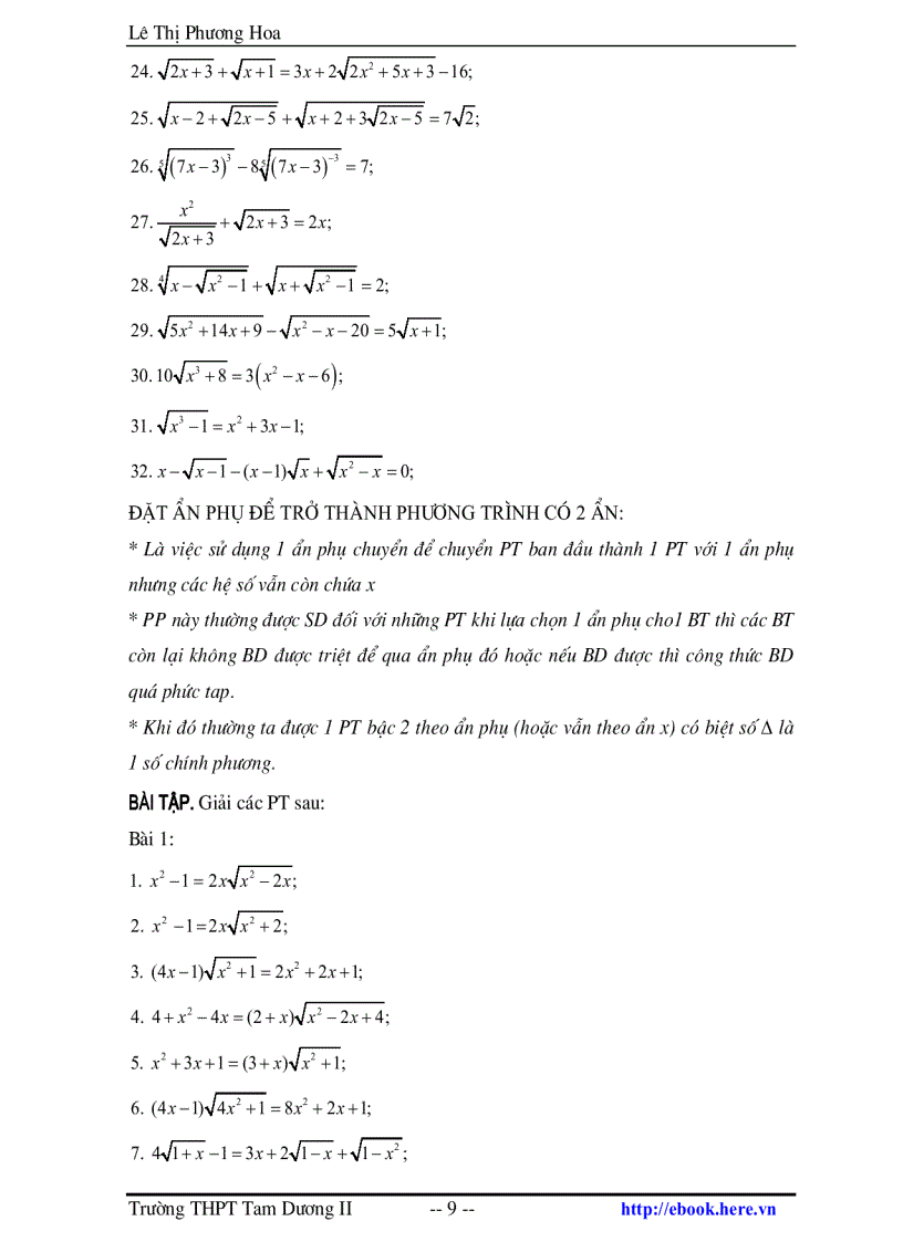 image for page Luyện thi đại học phương trình bất phương trình vô tỷ