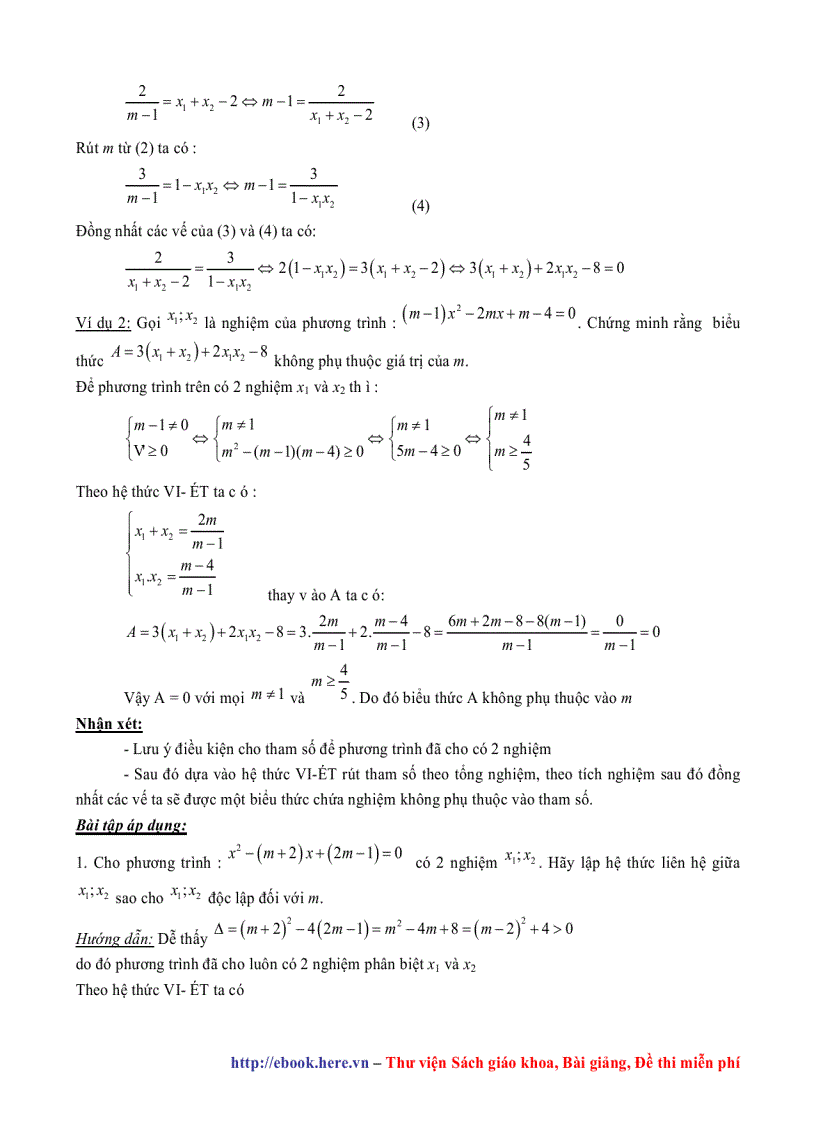 image for page Ứng dụng hệ thức viet