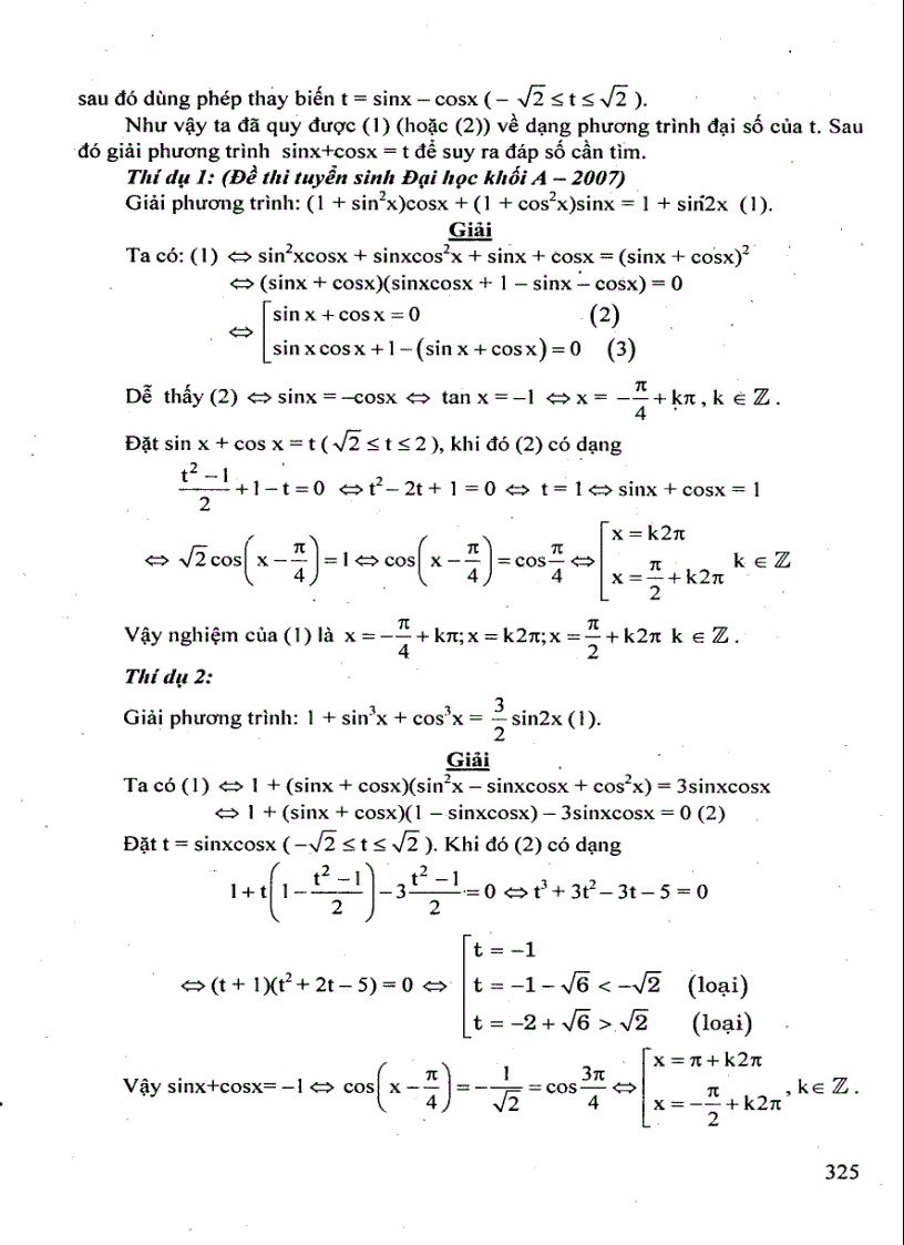 image for page Bài giảng về phương trình bất phương trình lượng giác ôn thi đại học môn toán