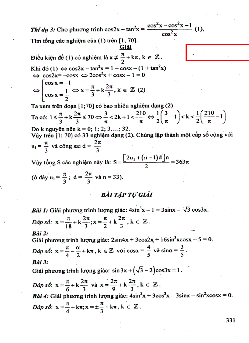 image for page Bài giảng về phương trình bất phương trình lượng giác ôn thi đại học môn toán