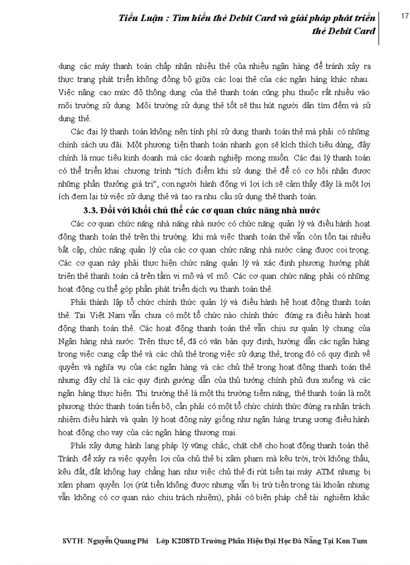 image for page Tiểu Luận Tìm hiểu thẻ Debit Card và giải pháp phát triển thẻ Debit Card