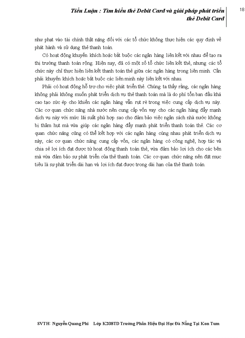 image for page Tiểu Luận Tìm hiểu thẻ Debit Card và giải pháp phát triển thẻ Debit Card