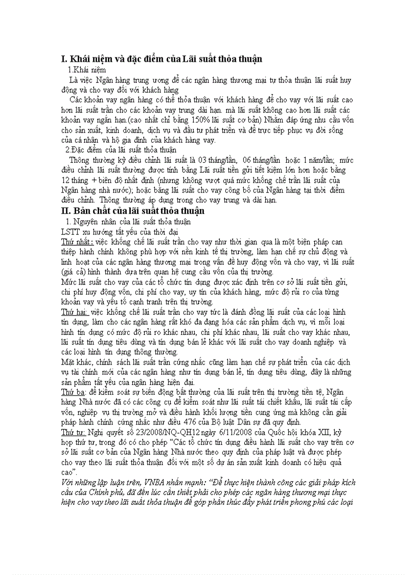 image for page Lãi suất thảo thuận