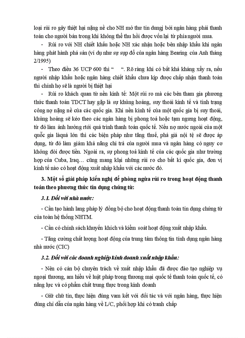 image for page Các rủi ro trong phương thức tín dụng chứng từ