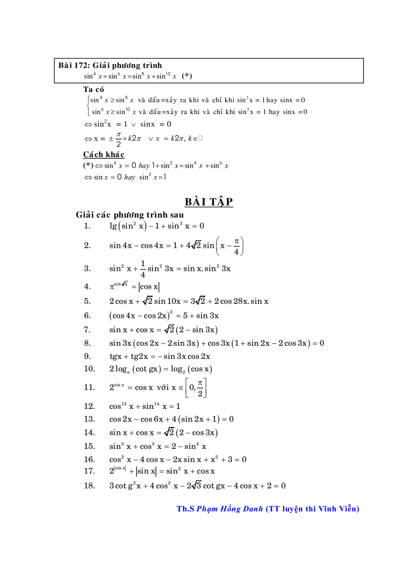 image for page Phương trình lượng giác không mẫu mực
