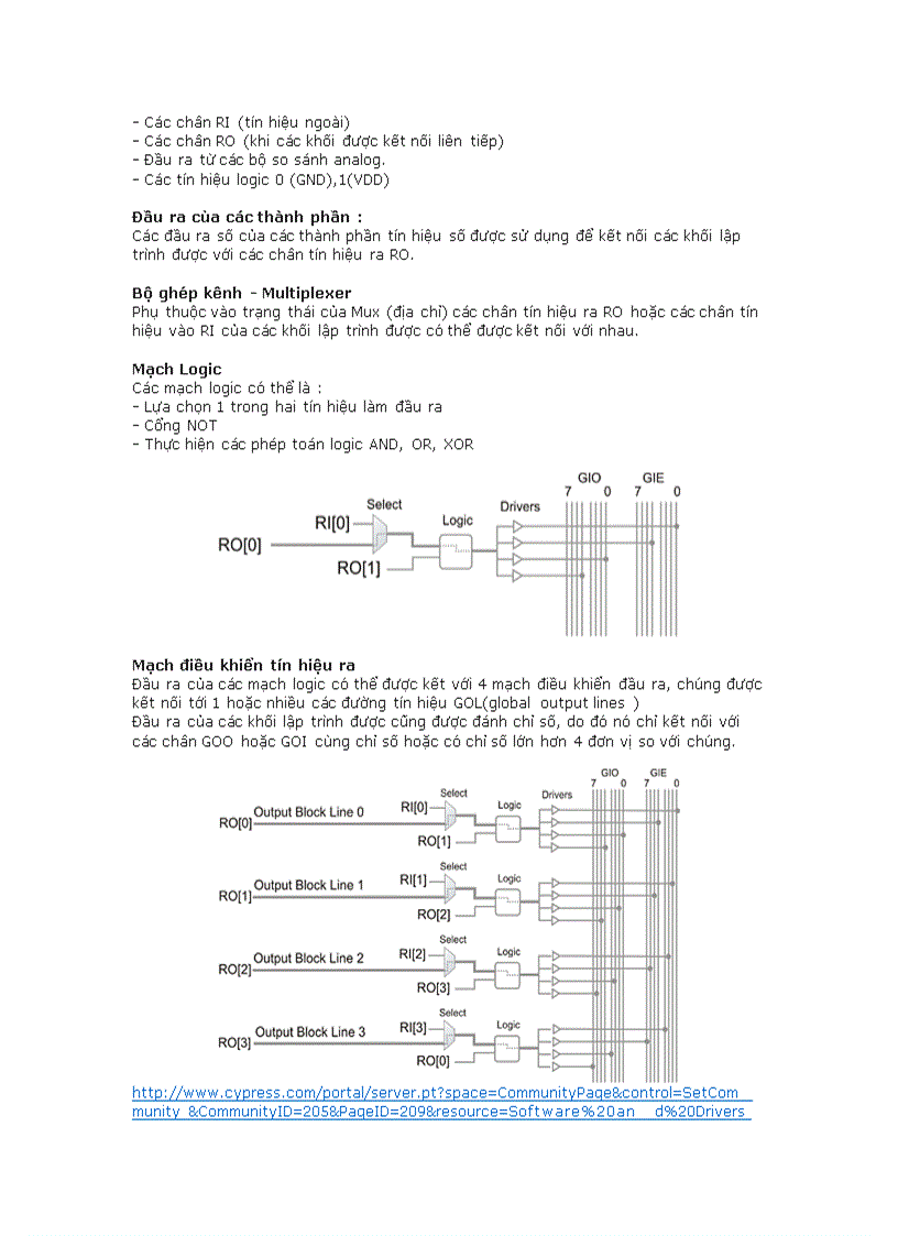 image for page Giới thiệu PSoC Programmable System on Chip