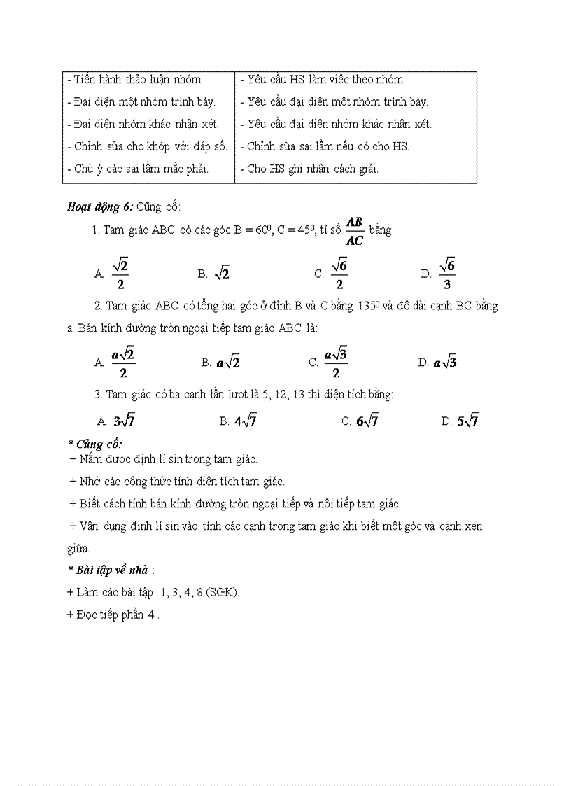 image for page Hình học Các hệ thức lượng trong tam giác và giải tam giác