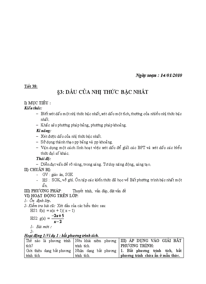 image for page Đại số DẤU CỦA NHỊ THỨC BẬC NHẤT