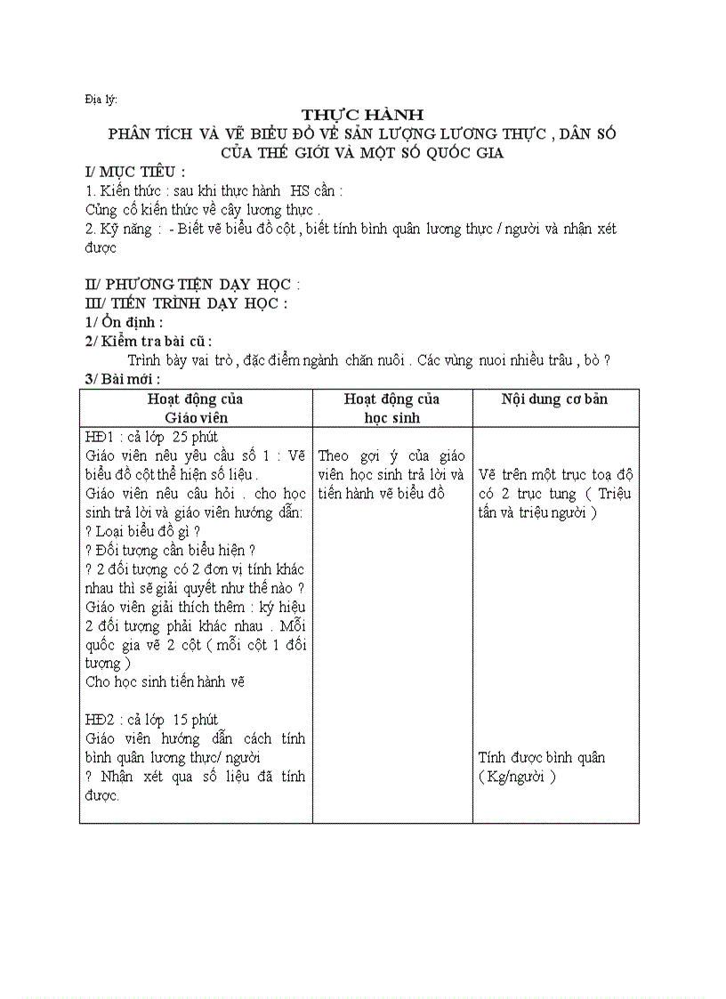 image for page Địa lý THỰC HÀNH PHÂN TÍCH VÀ VẼ BIỂU ĐỒ VỀ SẢN LƯỢNG LƯƠNG THỰC DÂN SỐ CỦA THẾ GIỚI VÀ MỘT SỐ QUỐC GIA