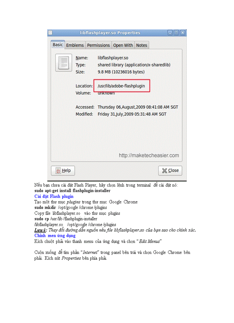 image for page Kích hoạt Flash trong Google Chrome trên Ubuntu