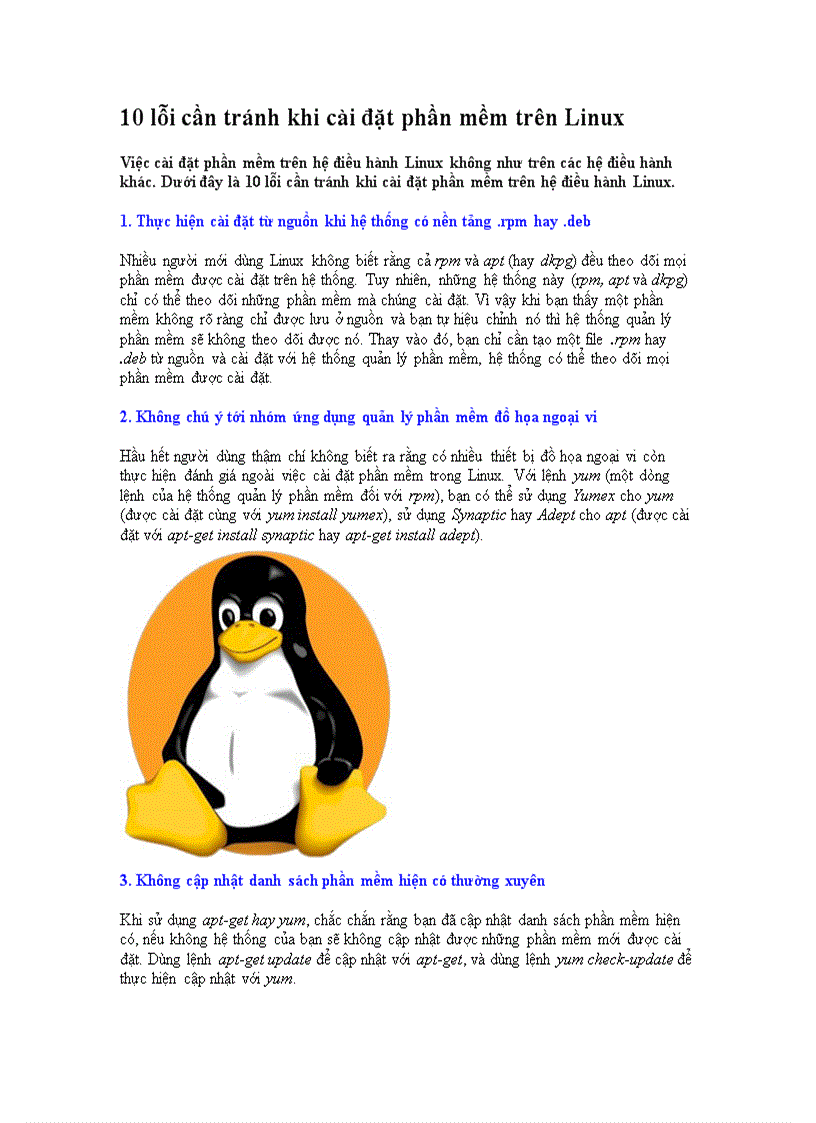 image for page 10 lỗi cần tránh khi cài đặt phần mềm trên Linux