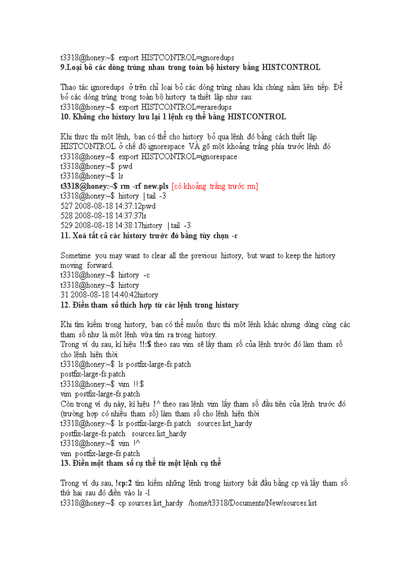 image for page Làm chủ command history trên Linux