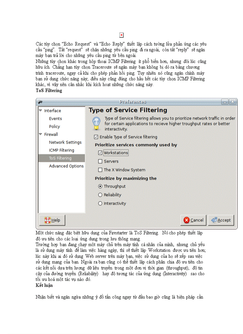 image for page Dựng tường lửa với Firestarter