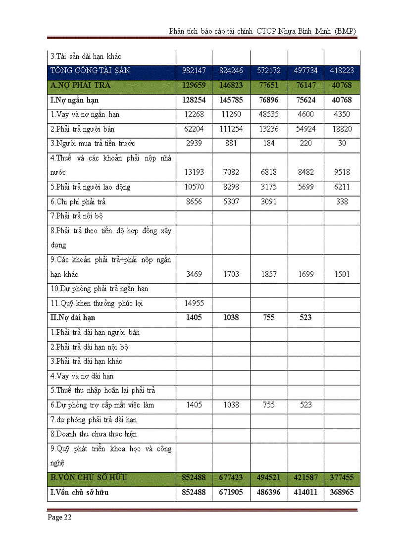 image for page Phân tích báo cáo tài chính công ty cổ phần nhựa bình minh bmp