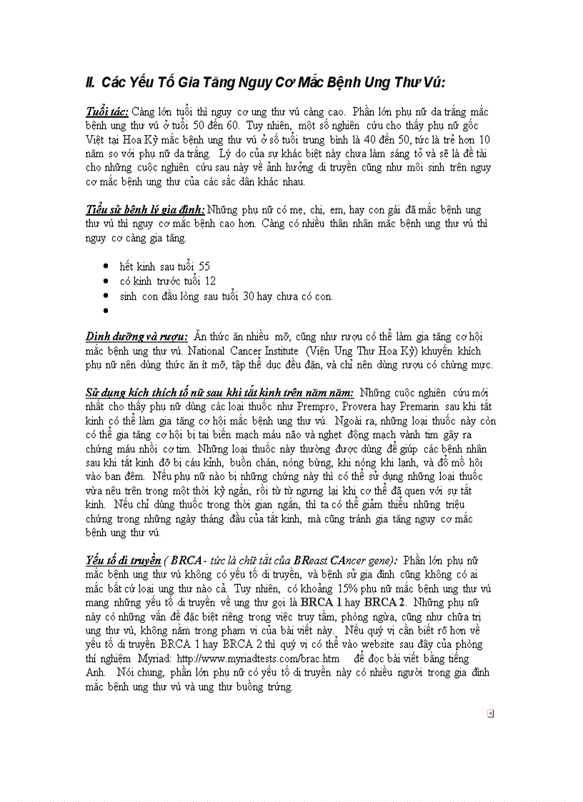 image for page Bệnh ung thư vú