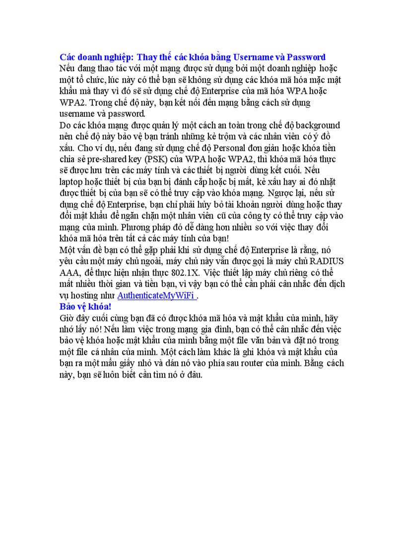 image for page Khôi phục và bảo mật khóa mã hóa Wi Fi