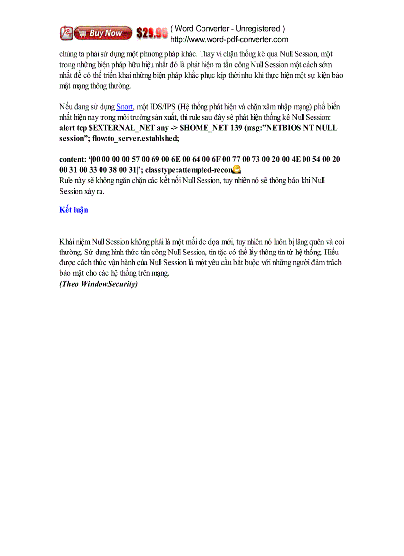 image for page Tìm hiểu tấn công Null Session