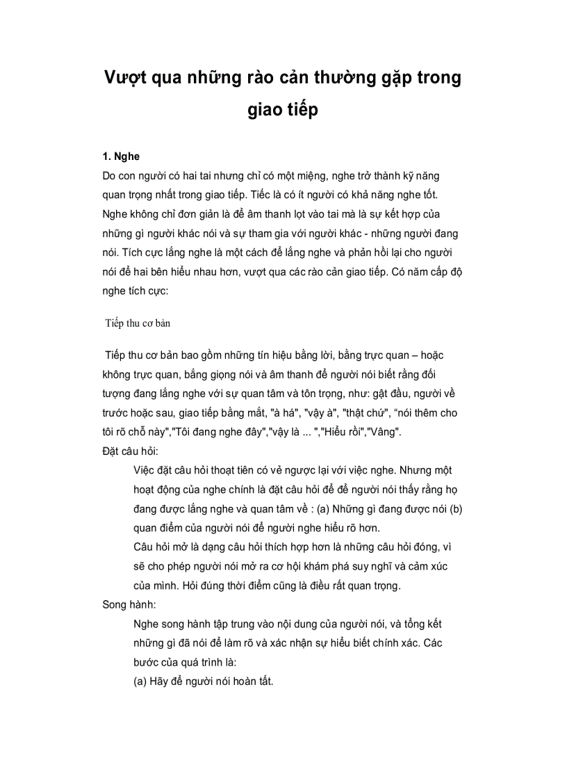 image for page Vượt qua những rào cản thường gặp trong giao tiếp