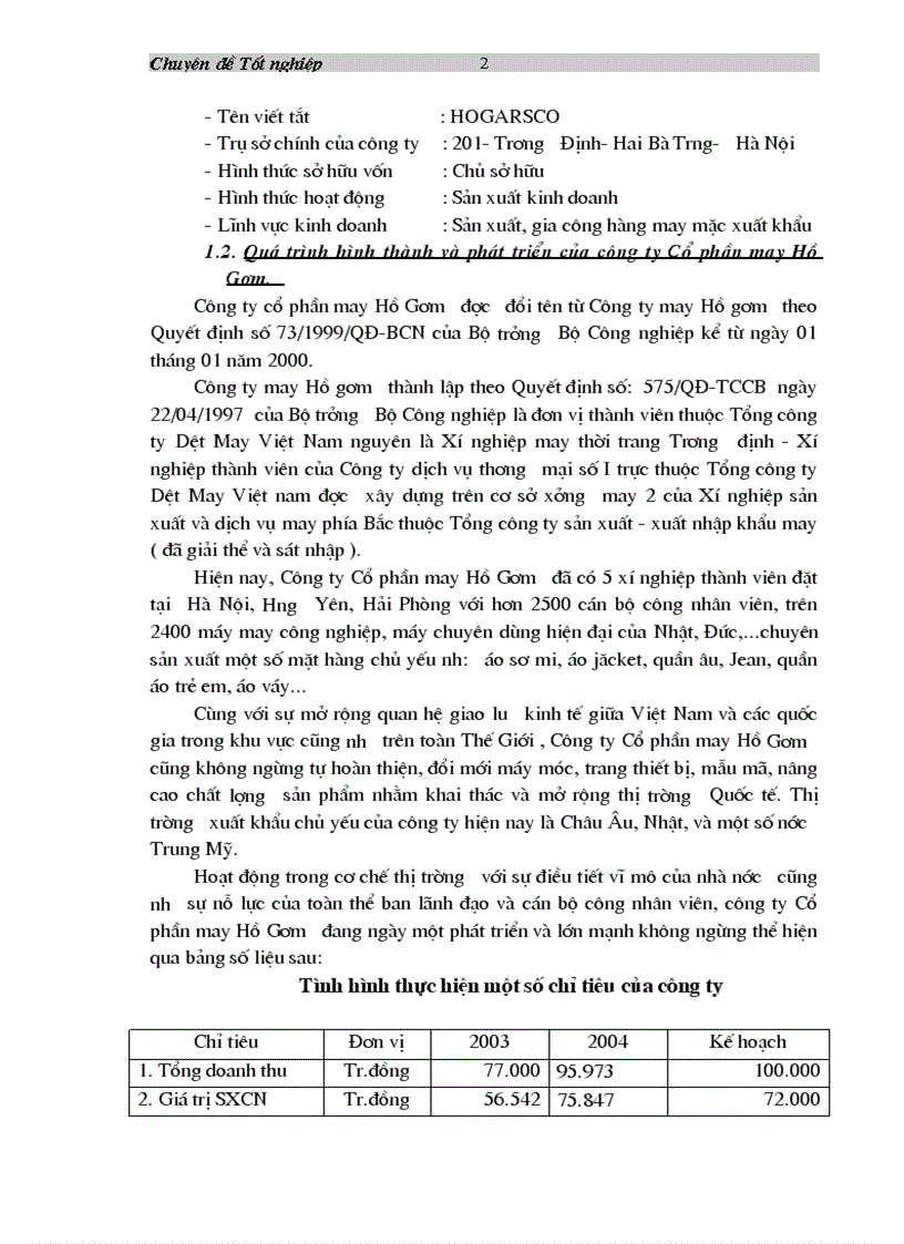 image for page Tổ chức công tác hạch toán nguyên vật liệu ở công ty Cổ phần may Hồ Gươm