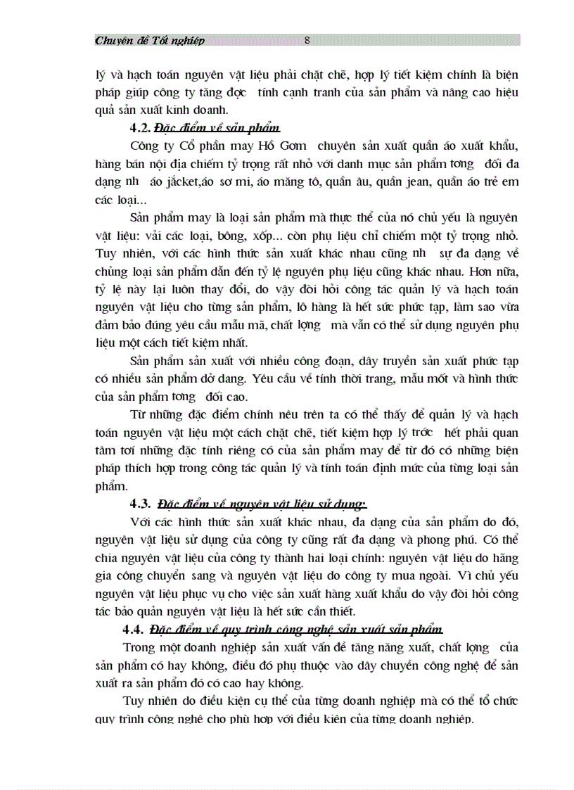 image for page Tổ chức công tác hạch toán nguyên vật liệu ở công ty Cổ phần may Hồ Gươm