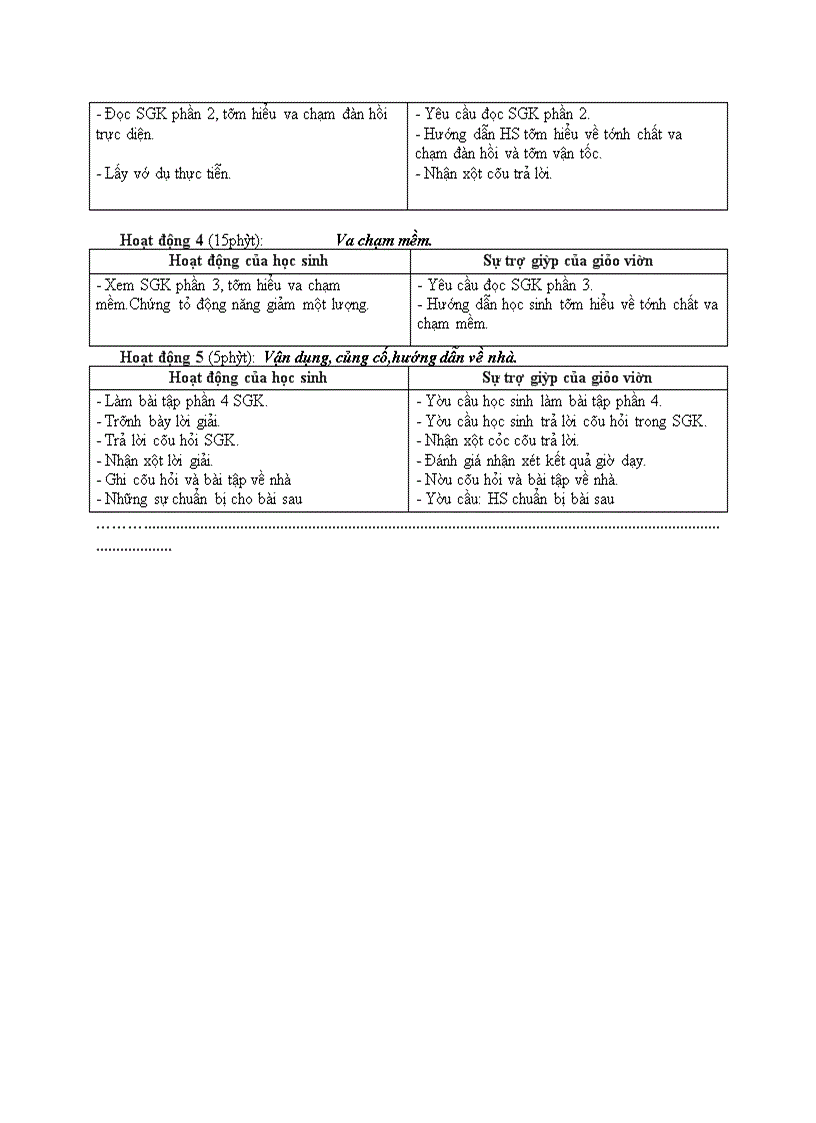 image for page Vật lý VA CHẠM ĐÀN HỒI VÀ KHÔNG ĐÀN HỒI